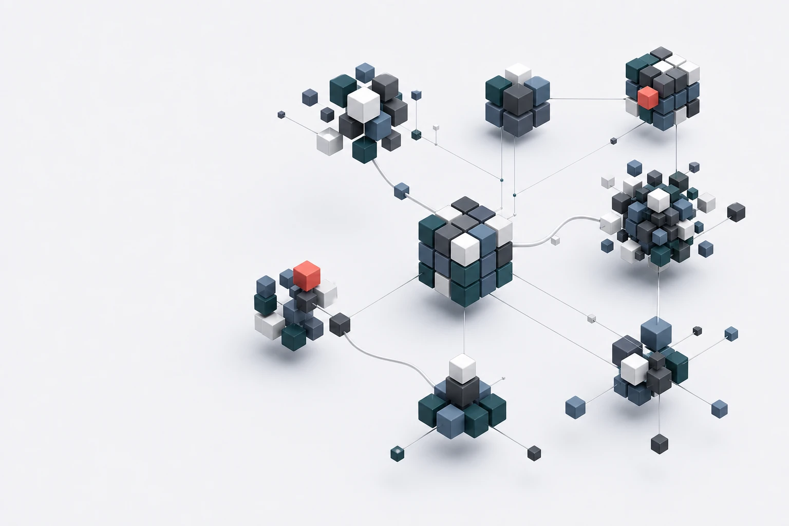 Different composite cube modules working as one distributed system